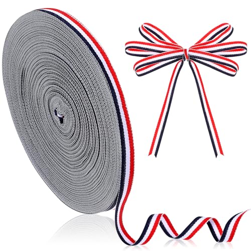 Ripsband, gestreift, 50 , gestreift, Rot, Weiß, Blau von FOMIYES