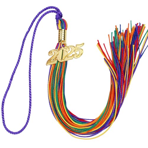 FOMOMDI Colors Graduation Cap Quaste mit 2025 Gold Year Charm, 22,9 cm lang FOMOMDI Colors Graduation Cap Quaste mit 2025 Gold Year Charm, 22,9 cm lang von FOMOMDI
