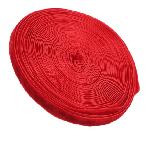 FONDOTIN 1 Rolle Geschenkband aus Flanell Partyband Geschenkband zum Verpacken Verpackungsband für Paketband Festival-Packgurt Verschiedene Bänder zum Basteln Polyester rot von FONDOTIN