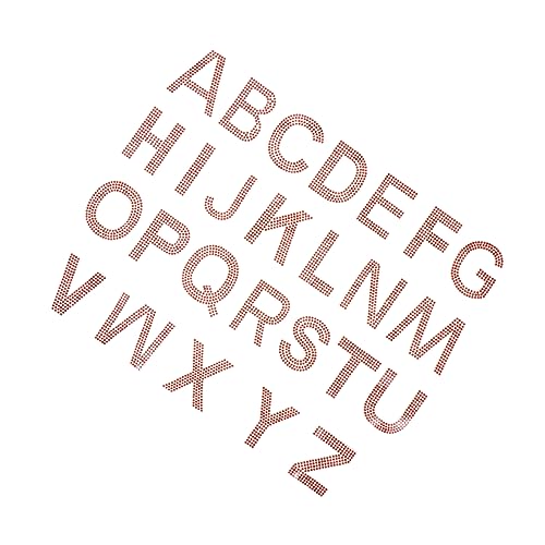 FONDOTIN 1 Satz Buchstaben Rhinestone Applikationsflicken Selbstklebende Patches für DIY Kleidung und Accessoires zum Dekorieren und Reparieren von Jeans Taschen und von FONDOTIN