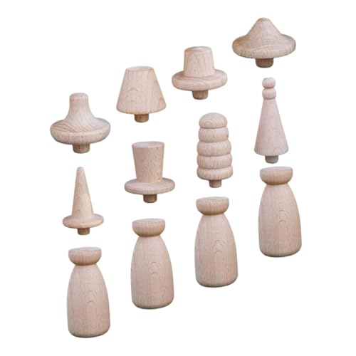 FONDOTIN 1 Satz DIY Holz Puppen Teiliges mit Blanko Holzfiguren und Verschiedenen Unvollendete Bastelpuppen für Malen und Gestalten FONDOTIN 1 Satz DIY Holz Puppen Teiliges mit Blanko Holzfiguren und Verschiedenen Unvollendete Bastelpuppen für Malen und Gestalten von FONDOTIN