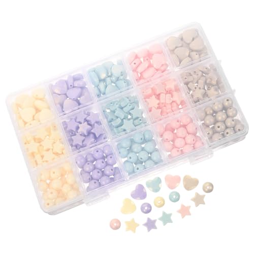 FONDOTIN 1 Schachtel Acrylperlen Mix Stern Herz Rund DIY Schmuckperlen zum Auffädeln für Armbänder Halsketten Bastelperlen Zubehör für Kreative Schmuckherstellung und Dekoration FONDOTIN 1 Schachtel Acrylperlen Mix Stern Herz Rund DIY Schmuckperlen zum Auffädeln für Armbänder Halsketten Bastelperlen Zubehör für Kreative Schmuckherstellung und Dekoration von FONDOTIN