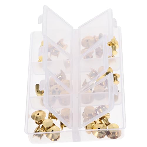 FONDOTIN 1 Schachtel Brooch Pin Backs aus Sichere Locking Pin Back Verschlüsse für Anstecknadeln Stabile Broschennadeln Basteln Zubehör Einfach zu Befestigen und Abnehmbar Goldfarben FONDOTIN 1 Schachtel Brooch Pin Backs aus Sichere Locking Pin Back Verschlüsse für Anstecknadeln Stabile Broschennadeln Basteln Zubehör Einfach zu Befestigen und Abnehmbar Goldfarben von FONDOTIN