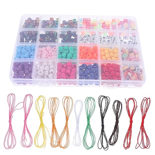 FONDOTIN 1 Schachtel Buchstabenperlen Acryl DIY Schmuckherstellung Lose Perlen für Armbänder und Kreative Bastelmaterialien für Persönliche Designs von FONDOTIN
