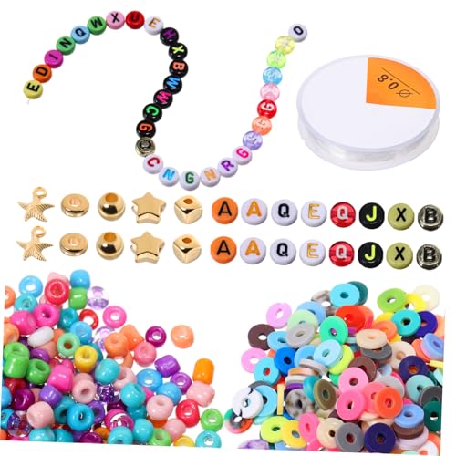 FONDOTIN 1 Schachtel Bunte Buchstabenperlen zum Auffädeln für Schmuckherstellung Lose Farbige Bastelperlen mit Glänzender Oberfläche Vielseitig für Armbänder Anhänger DIY Schmuck und FONDOTIN 1 Schachtel Bunte Buchstabenperlen zum Auffädeln für Schmuckherstellung Lose Farbige Bastelperlen mit Glänzender Oberfläche Vielseitig für Armbänder Anhänger DIY Schmuck und von FONDOTIN