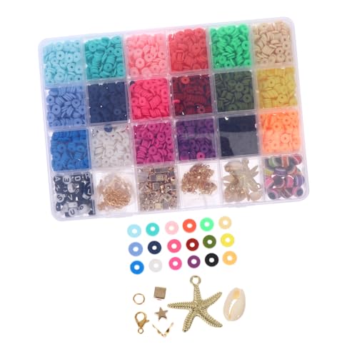 FONDOTIN 1 Schachtel Buntes Polymer Clay Perlen Teilig DIY Schmuck Basteln Charms Flache Perlen Armbänder Kreativ Kit für Halskette Anhänger Handgemacht Langlebig Farbecht FONDOTIN 1 Schachtel Buntes Polymer Clay Perlen Teilig DIY Schmuck Basteln Charms Flache Perlen Armbänder Kreativ Kit für Halskette Anhänger Handgemacht Langlebig Farbecht von FONDOTIN