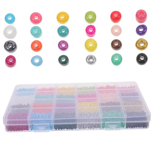 FONDOTIN 1 Schachtel Farben Glasperlen DIY Schmuck Basteln Perlen für Armbänder Halsketten Anhänger Handgefertigte Runde Schmuckperlen Zubehör FONDOTIN 1 Schachtel Farben Glasperlen DIY Schmuck Basteln Perlen für Armbänder Halsketten Anhänger Handgefertigte Runde Schmuckperlen Zubehör von FONDOTIN