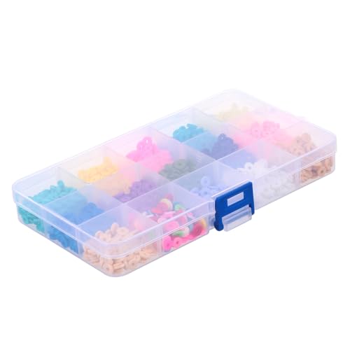 FONDOTIN 1 Schachtel Flache Runde Clay Perlen Fächer Box Bunte DIY Schmuck Bastelperlen Zubehör für Armband Halskette Herstellung Kreative Handwerksideen FONDOTIN 1 Schachtel Flache Runde Clay Perlen Fächer Box Bunte DIY Schmuck Bastelperlen Zubehör für Armband Halskette Herstellung Kreative Handwerksideen von FONDOTIN