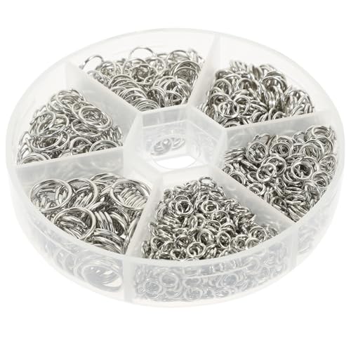 FONDOTIN 1 Schachtel Metall Offene Sprungringe Weiß K Farbe DIY Schmuckherstellung Ringe Basteln Halskette Armband Schlüsselanhänger Zubehör Langlebig Robust FONDOTIN 1 Schachtel Metall Offene Sprungringe Weiß K Farbe DIY Schmuckherstellung Ringe Basteln Halskette Armband Schlüsselanhänger Zubehör Langlebig Robust von FONDOTIN