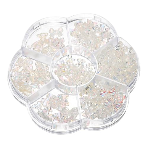 FONDOTIN 1 Schachtel Nail Charms Kleine Strasssteine mit schillerndem Schleifen Design für Nageldesign Langlebig Vielseitig Geeignet für Alltag und Besondere Anlässe von FONDOTIN