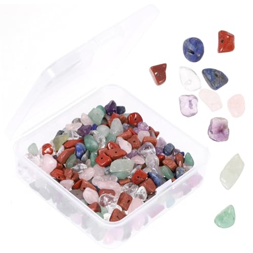 FONDOTIN 1 Schachtel Naturstein Chipperlen Unregelmäßige Perlen DIY Schmuckherstellung Armbänder Halsketten Ohrringe Basteln Zubehör von FONDOTIN