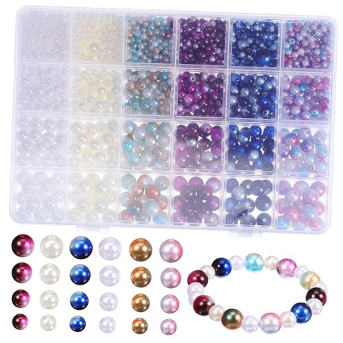 FONDOTIN 1 Schachtel Perlen für Schmuckherstellung Durchbrochene DIY Perlen Farbverlauf Design für und Armbänder Kreative Bastelaccessoires von FONDOTIN