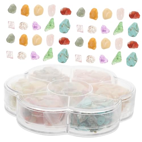 FONDOTIN 1 Schachtel Unregelmäßige Naturstein perlen Bunte DIY Schmucksteine für Armbänder Ohrringe Halsketten Kreative Bastelperlen für Handwerk und Schmuckherstellung FONDOTIN 1 Schachtel Unregelmäßige Naturstein perlen Bunte DIY Schmucksteine für Armbänder Ohrringe Halsketten Kreative Bastelperlen für Handwerk und Schmuckherstellung von FONDOTIN