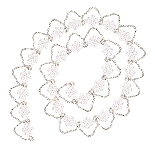 FONDOTIN 1 Schnur DIY Kleidung Perlenkette Stirnband Strassbesatz Geformte Perlen Bekleidung Outfits Strass Dekorative Kette DIY Enge Kette Strass Kette Applikation Acryl von FONDOTIN