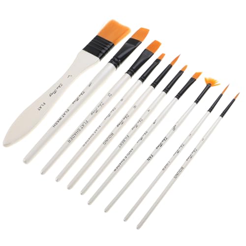 FONDOTIN 1 Set Pinselset Malerpinsel Künstlerpinsel Verschleißfester Aquarellpinsel Malpinsel Praktischer Pinsel Profipinsel Bastelbedarf Übungspinsel Malzubehör Holz von FONDOTIN
