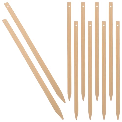 FONDOTIN 10 Bambus-fächergriffe: Hochzeitsprogramme Oder Farbmischen. Jumbo-bastel-eisstiele Für Auktionen. Gebotspaddel Gewelltem Holz. Flache Stiele Zum Basteln. von FONDOTIN