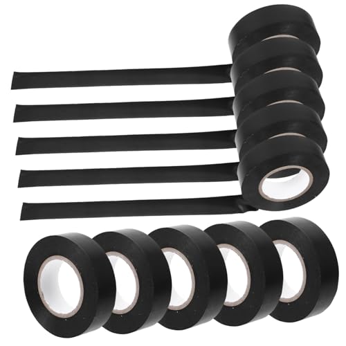 FONDOTIN 10 Rollen Teiliges PVC Isolierband Flammhemmendes Feuchtigkeitsbeständiges Klebeband Temperaturresistent und Vielseitig für Elektrische Isolierung Kabelschutz und Outdoor einsatz von FONDOTIN
