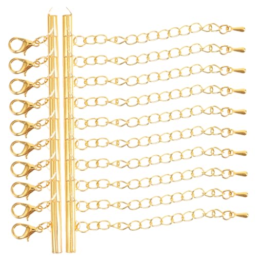 FONDOTIN 10 Sätze DIY Schmuck Zubehör Schiebe Endkappen aus Langlebigem Material Rostbeständig Einfach zu Verbinden Geeignet für Armband und Kettenverschlüsse FONDOTIN 10 Sätze DIY Schmuck Zubehör Schiebe Endkappen aus Langlebigem Material Rostbeständig Einfach zu Verbinden Geeignet für Armband und Kettenverschlüsse von FONDOTIN