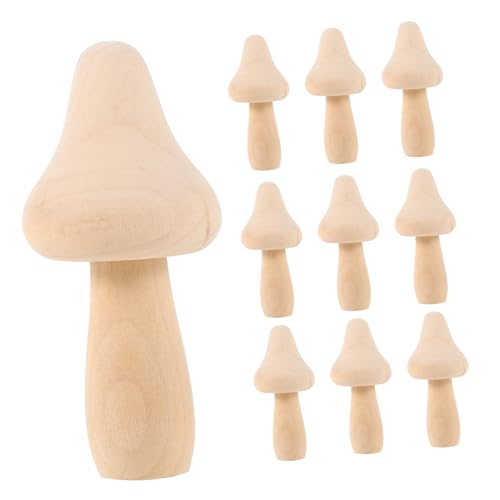 FONDOTIN 10 Stk Teiliges Unbemalte Holzpilze zum Bemalen DIY Holzpilz Bastelset mit Glatter Oberfläche Robustes Naturholz für Dekoration zu Hause FONDOTIN 10 Stk Teiliges Unbemalte Holzpilze zum Bemalen DIY Holzpilz Bastelset mit Glatter Oberfläche Robustes Naturholz für Dekoration zu Hause von FONDOTIN