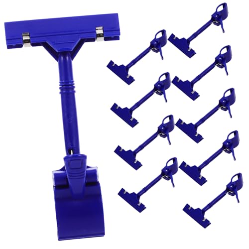 FONDOTIN 10 Stück Blauer Kunststoff Werbeclip T förmiger Drehbarer Preisschildhalter für Einzelhandelsschilder und Lebensmittelanzeigen Robuste Drehbare Pop Display Clips für Supermärkte FONDOTIN 10 Stück Blauer Kunststoff Werbeclip T förmiger Drehbarer Preisschildhalter für Einzelhandelsschilder und Lebensmittelanzeigen Robuste Drehbare Pop Display Clips für Supermärkte von FONDOTIN