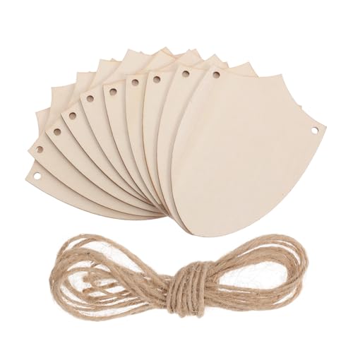 FONDOTIN 10 Stück Holzschild DIY Mittelalterliche Partygeschenke Holzschild Ausschnitt DIY Holzritter DIY Holzornamente Ritter Partygeschenke DIY Türdekorationen Holztafel von FONDOTIN