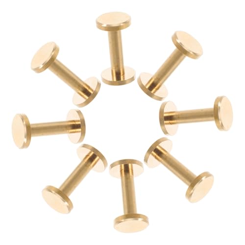 FONDOTIN 10 Stück Messing Nieten Flachkopf Schraubnieten für Lederhandwerk Gürtel Handtaschen Robuste Langlebige Bauweise Messing Einfache Installation für DIY Projekte FONDOTIN 10 Stück Messing Nieten Flachkopf Schraubnieten für Lederhandwerk Gürtel Handtaschen Robuste Langlebige Bauweise Messing Einfache Installation für DIY Projekte von FONDOTIN