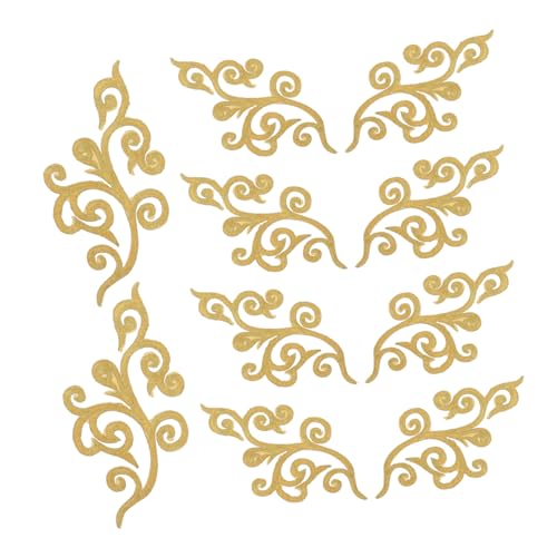 FONDOTIN 10 Stück Selbstklebende Stickblume Goldenes Zierband Gestickte Anwendung Goldgestickte Applikation Gestickte Aufnäher Mit Blumen Blumenstickereispitze Aufnäher-stickerei Polyester FONDOTIN 10 Stück Selbstklebende Stickblume Goldenes Zierband Gestickte Anwendung Goldgestickte Applikation Gestickte Aufnäher Mit Blumen Blumenstickereispitze Aufnäher-stickerei Polyester von FONDOTIN