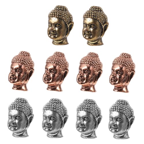 FONDOTIN 10 Stück Teiliges Buddha Kopf Spacer Perlen aus Langlebigem für Schmuckherstellung DIY Armband Zubehör für Individuelle Handwerkskreationen Zufällige Farbe Zufällige Farbe FONDOTIN 10 Stück Teiliges Buddha Kopf Spacer Perlen aus Langlebigem für Schmuckherstellung DIY Armband Zubehör für Individuelle Handwerkskreationen Zufällige Farbe Zufällige Farbe von FONDOTIN