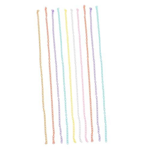 FONDOTIN 10 Stück Teiliges Buntes Kunststoff Kettenset für DIY Schmuckherstellung Leichte Glatte Kabelketten Glieder Vielseitig Verwendbar für Halsketten und Armbänder Geeignet für FONDOTIN 10 Stück Teiliges Buntes Kunststoff Kettenset für DIY Schmuckherstellung Leichte Glatte Kabelketten Glieder Vielseitig Verwendbar für Halsketten und Armbänder Geeignet für von FONDOTIN
