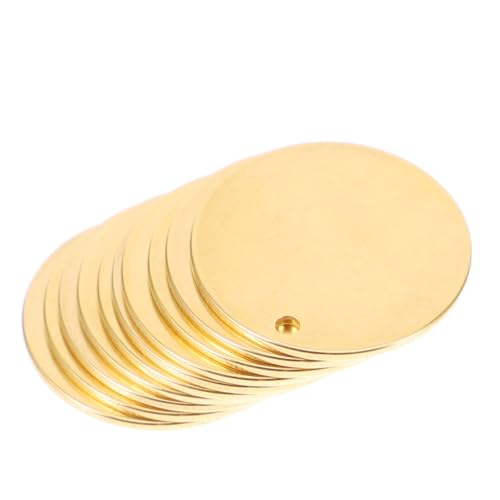 FONDOTIN 10 Stück Teiliges Edelstahl Gravur Anhänger Rund Blanko Stanzbare Metallplättchen DIY Schmuck Zubehör Rostfrei Langlebig für Schlüsselanhänger Hundemarke Halskette FONDOTIN 10 Stück Teiliges Edelstahl Gravur Anhänger Rund Blanko Stanzbare Metallplättchen DIY Schmuck Zubehör Rostfrei Langlebig für Schlüsselanhänger Hundemarke Halskette von FONDOTIN