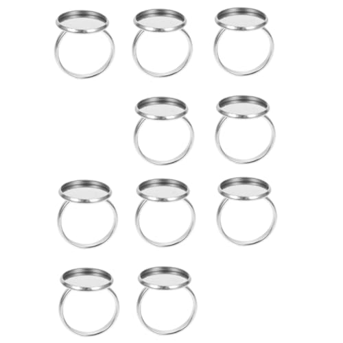 FONDOTIN 10 Stück Teiliges Edelstahl Ringbasen Verstellbar Finger Ring Untersetzer Schmuck DIY Zubehör Innen für Individuelle Ringe Herstellung Langlebig und Hautfreundlich FONDOTIN 10 Stück Teiliges Edelstahl Ringbasen Verstellbar Finger Ring Untersetzer Schmuck DIY Zubehör Innen für Individuelle Ringe Herstellung Langlebig und Hautfreundlich von FONDOTIN