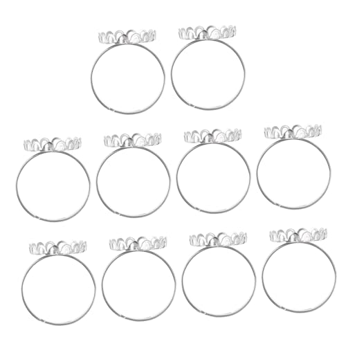 FONDOTIN 10 Stück Teiliges Edelstahl Ringrohlinge Stabile Metallring basen für DIY Schmuckherstellung Damenringe Langlebige Fingerring böden zum Basteln und Gestalten FONDOTIN 10 Stück Teiliges Edelstahl Ringrohlinge Stabile Metallring basen für DIY Schmuckherstellung Damenringe Langlebige Fingerring böden zum Basteln und Gestalten von FONDOTIN