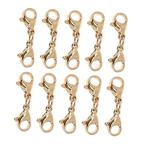 FONDOTIN 10 Stück Teiliges Goldene Lobster Clips für Schmuckherstellung für Armbänder und DIY Projekte Leicht und Praktisch FONDOTIN 10 Stück Teiliges Goldene Lobster Clips für Schmuckherstellung für Armbänder und DIY Projekte Leicht und Praktisch von FONDOTIN