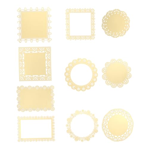 FONDOTIN 10 Stück Teiliges Goldprägung Spitzenpapier Handgefertigtes Dekorationspapier für DIY Bastelarbeiten Scrapbooking Karten und Kreative Handarbeitsprojekte FONDOTIN 10 Stück Teiliges Goldprägung Spitzenpapier Handgefertigtes Dekorationspapier für DIY Bastelarbeiten Scrapbooking Karten und Kreative Handarbeitsprojekte von FONDOTIN