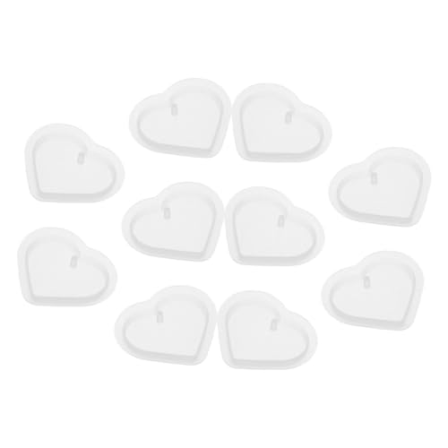 FONDOTIN 10 Stück Teiliges Herzform Silikonform Epoxidharz Gießform für DIY Schmuckherstellung Anhänger Schlüsselanhänger und Halsketten Flexible Langlebige Formen für Kreative FONDOTIN 10 Stück Teiliges Herzform Silikonform Epoxidharz Gießform für DIY Schmuckherstellung Anhänger Schlüsselanhänger und Halsketten Flexible Langlebige Formen für Kreative von FONDOTIN