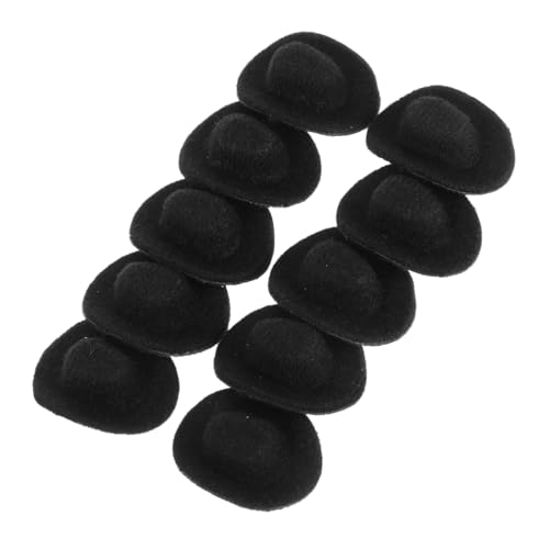 FONDOTIN 10 Stück Teiliges Miniatur cowboyhüte aus Kunststoff Winzige Puppenhüte für DIY dekoration Modische Mini hut Accessoires für Puppenhaus zum Basteln und Cosplay von FONDOTIN