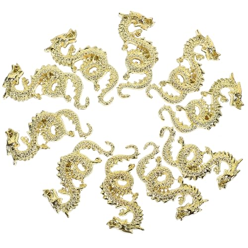 FONDOTIN 10 Stück Teiliges Nagelcharms aus Legierung für Damen Drachen Nail Art Dekorationen für DIY und Professionelle Maniküre Langlebig und für Besondere Anlässe von FONDOTIN
