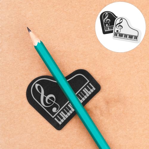 FONDOTIN 10 Stück Teiliges Niedliche Klavier Radiergummis Multifunktionale Kleine Radierer für Sichere Materialien für Schule Büro und Kreative Dekoration von FONDOTIN