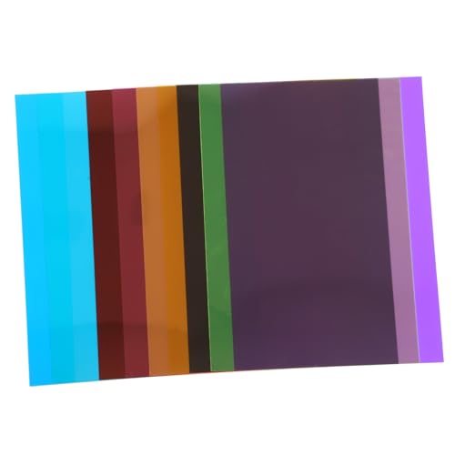 FONDOTIN 10 Stück Teiliges PVC Transparent Farbige Lichtkorrekturfolien für Fotografie Bühnenbeleuchtung LED Strobe Video Party Dj Beleuchtung FONDOTIN 10 Stück Teiliges PVC Transparent Farbige Lichtkorrekturfolien für Fotografie Bühnenbeleuchtung LED Strobe Video Party Dj Beleuchtung von FONDOTIN
