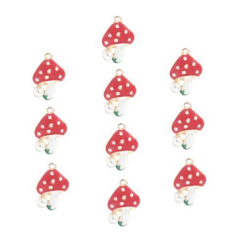 FONDOTIN 10 Stück Teiliges Pilz Anhänger aus Legiertem Material Langlebig und Glatt für DIY Schmuckherstellung Geeignet für Halsketten Armbänder Ohrringe und Schlüsselanhänger Fein FONDOTIN 10 Stück Teiliges Pilz Anhänger aus Legiertem Material Langlebig und Glatt für DIY Schmuckherstellung Geeignet für Halsketten Armbänder Ohrringe und Schlüsselanhänger Fein von FONDOTIN