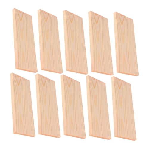 FONDOTIN 10 Stück Teiliges Rechteckige Kiefernholzplatten Robustes Holz für DIY Basteln Schulprojekte Modellbau Kreative Holzblöcke für Individuelle Handwerksarbeiten von FONDOTIN