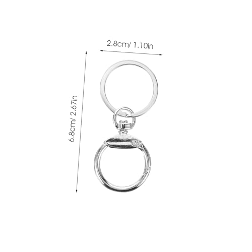 FONDOTIN 10 Stück Teiliges Schlüsselanhänger Clips Flach Zinklegierung Langlebige DIY Schlüsselringe für Kreative Bastelprojekte und Taschenanhänger Leicht und Kompakt FONDOTIN 10 Stück Teiliges Schlüsselanhänger Clips Flach Zinklegierung Langlebige DIY Schlüsselringe für Kreative Bastelprojekte und Taschenanhänger Leicht und Kompakt von FONDOTIN