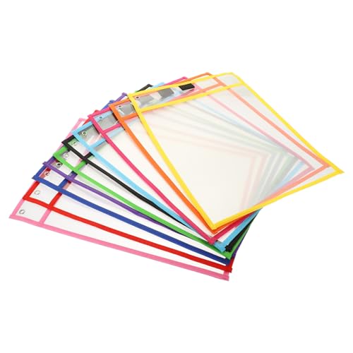 FONDOTIN 10 Stück Teiliges Transparente Trockenlösch hüllen Wiederverwendbare Dokumententaschen mit Hoher Transparenz Strapazierfähige Schreibschutzhüllen für Schule und Büro Leicht FONDOTIN 10 Stück Teiliges Transparente Trockenlösch hüllen Wiederverwendbare Dokumententaschen mit Hoher Transparenz Strapazierfähige Schreibschutzhüllen für Schule und Büro Leicht von FONDOTIN