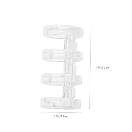 FONDOTIN 10 Stück Teiliges Transparenter Abnehmbarer Vier loch segmented Binder Snap Clips aus Kunststoff Einsetzbar als Lose ordner für Büro Schule und Studentenbedarf von FONDOTIN