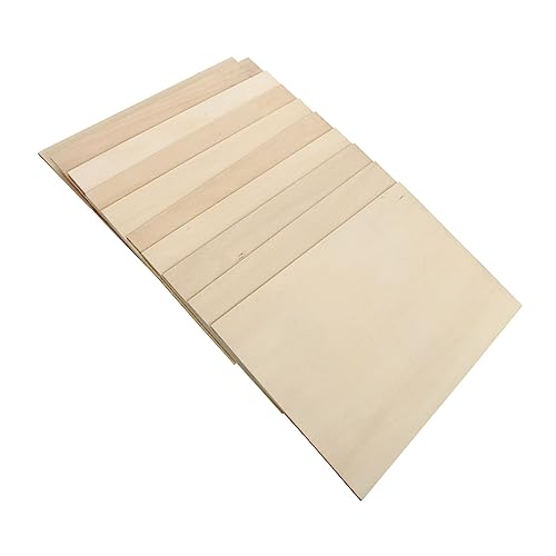 FONDOTIN 10 Stück Teiliges Unbehandeltem Lindenholz für DIY Malerei und Pyrografie Holzplatten zum Basteln Sicher für Erwachsene für Kreative Projekte von FONDOTIN