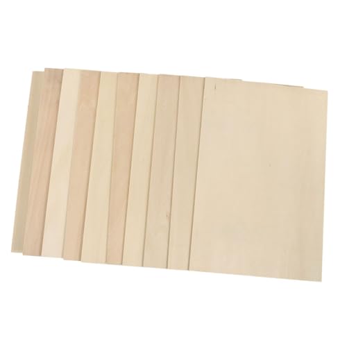 FONDOTIN 10 Stück Teiliges Unbemalte Holzplatten für DIY Projekte Bastelmaterial Holzplatten für Kunsthandwerk Modellbau und Dekoration von FONDOTIN