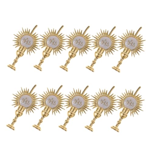 FONDOTIN 10 Stück Tortendeko Gold Kommunion Cupcake Dekorationen für Christliche Taufen Religiöse Party Supplies für Geburtstagsfeiern und Shower FONDOTIN 10 Stück Tortendeko Gold Kommunion Cupcake Dekorationen für Christliche Taufen Religiöse Party Supplies für Geburtstagsfeiern und Shower von FONDOTIN