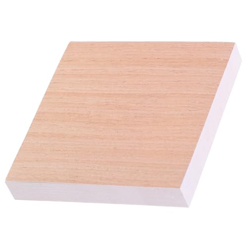 FONDOTIN 100 Blatt Holzmaserung Notizblöcke Selbstklebende Haftnotizen Stilvolles Design Rückstandsfrei Büro Schule Memo Pads für Zuhause und Arbeit von FONDOTIN
