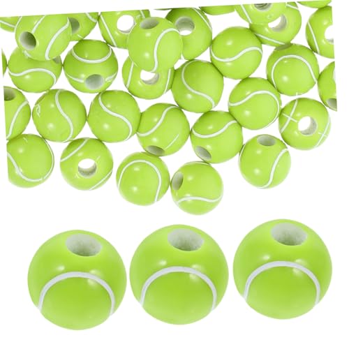 FONDOTIN 100 Stück Acryl Großlochperlen Tennisball Design Grün Rund DIY Schmuckperlen für Armbänder Halsketten Ohrringe Basteln Zubehör Langlebig FONDOTIN 100 Stück Acryl Großlochperlen Tennisball Design Grün Rund DIY Schmuckperlen für Armbänder Halsketten Ohrringe Basteln Zubehör Langlebig von FONDOTIN