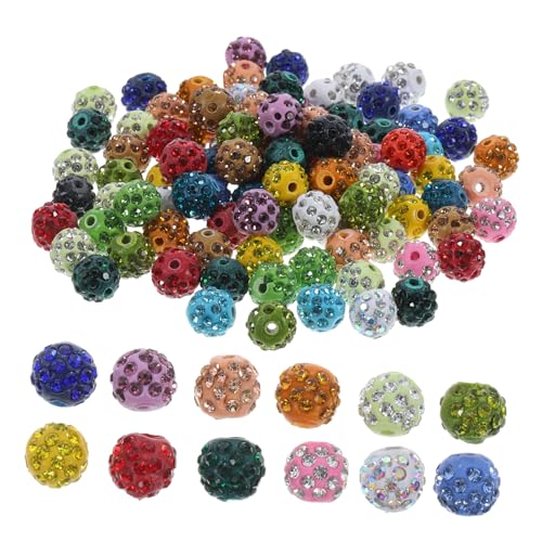 FONDOTIN 100 Stück DIY Strass Perlen Rondelle Spacer Beads für Armband Halskette Schmuckherstellung Bunte Lose Perlen zum Auffädeln und Basteln FONDOTIN 100 Stück DIY Strass Perlen Rondelle Spacer Beads für Armband Halskette Schmuckherstellung Bunte Lose Perlen zum Auffädeln und Basteln von FONDOTIN